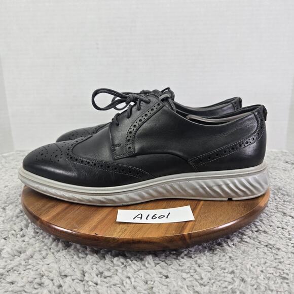Ecco Other - Ecco St. 1 Hybrid Lite Gray Leather Wingtip Medallion Casual Oxford Shoe Mens 45